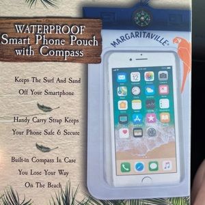 Waterproof smart phone pouch with compass